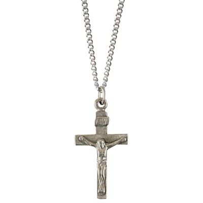 Necklace Cross Crucifix Pewter 18 Inch Pack of 4 - 603799541558 - J-404