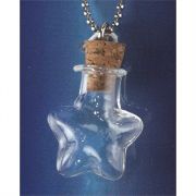 Necklace Glass Star Bottle 24 Inch Bead Chain Pack of 2