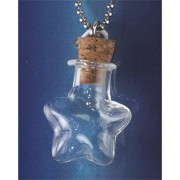 2pk -Necklace Glass Star Bottle 24 Inch Bead Chain (Pack of 2)