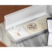 Necklace Gold Plated Small Crucifix 16 Inch Chain 1st Communion