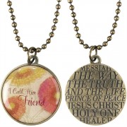 4pk -Necklace I Call Him Friend Jesus Christ Pack of 4