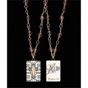 4pk -Necklace Mom Philippians 4:8, 18 Inch Chain Pack of 4