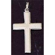 Necklace Pewter 1 1/2in Cross, 18 Inch Chain Deluxe Box