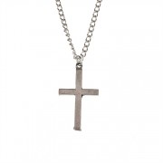 Necklace Pewter Box Cross 24 Inch Chain Gift Box
