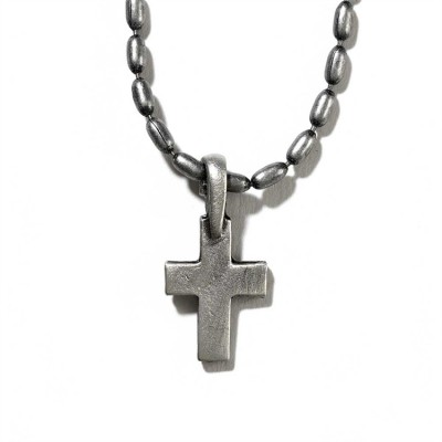 Necklace Pewter Cross 21 Inch Chain Deluxe Box - 714611049937 - 31-6229