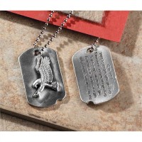 2pk -Necklace Pewter Dog tag/Eagle 21 Inch (Pack of 2)