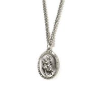 Necklace Pewter Saint Christopher 24 Inch Chain/Deluxe Gift Box
