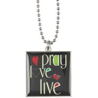 Necklace Pray, Love, Live Pack of 4