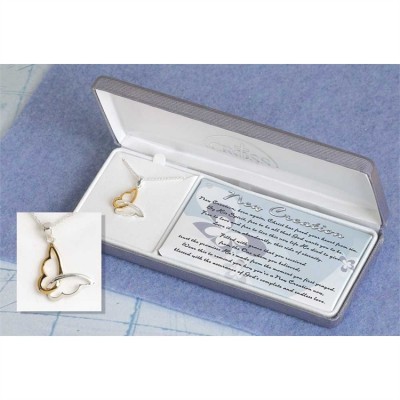 Necklace Silver And Gold Plated 2 Tone New Creation 18 Inch Chain - 714611152330 - 73-2616P