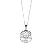 Necklace Silver Plated 3/4in. Tree Of Life/Cross 18" (Pack of 2)