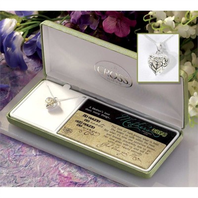 Necklace Silver Plated A Mother s Love Heart 18 Inch - 714611144601 - 73-2561P