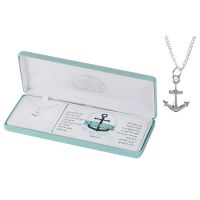Necklace Silver Plated Anchor On 18" Silver Plated Chain