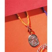 2pk -Necklace Silver Plated Angel 18 Inch Caramel Seed Bead (Pack of 2) 2pk -Necklace Silver Plated Angel 18 Inch Caramel Seed Bead (Pack of 2)