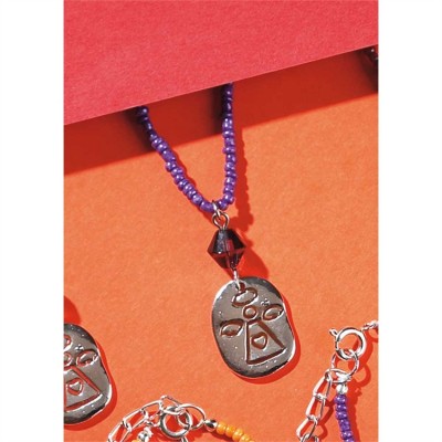 Necklace Silver Plated Angel 18 Inch Purple Seed Bead Pack of 2 - 714611142942 - 32-8118