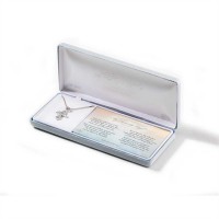 Necklace Silver Plated Angel Cubic Zirconia Cross 18 Inch Chain