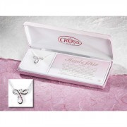 Necklace Silver Plated Angel of Hope/Necklace Cubic Zirconia 18 Inch