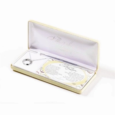 Necklace Silver Plated Circle of Hope 18 Inch - 714611137924 - 73-1629P