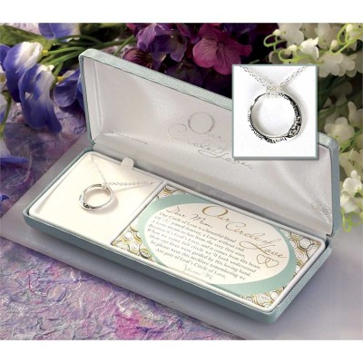 Necklace Silver Plated Circle of Hope /Love/Mom - 714611137894 - 73-1626P
