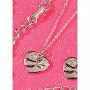 2pk -Necklace Silver Plated Heart/Angel Amethyst God's Girl (Pack of 2)