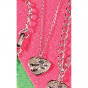 2pk -Necklace Silver Plated Heart/Angel Sapphire God's Girl (Pack of 2)