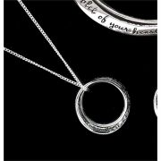 Necklace Silver Plated Inspiring Double Proverbs 3:5-6, 18 Inch Chain