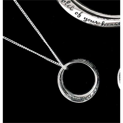 Necklace Silver Plated Inspiring Double Proverbs 3:5-6, 18 Inch Chain - 714611163008 - 35-4415