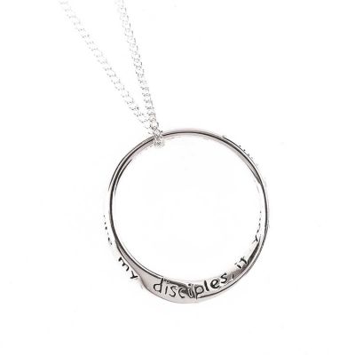 Necklace Silver Plated Inspiring John 13:35, 18 Inch Chain Pack of 2 - 714611156512 - 35-5309