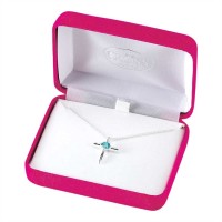 Necklace Silver Plated Mar. Birthday Cross 18 Inch Chain Necklace Silver Plated Mar. Birthday Cross 18 Inch Chain