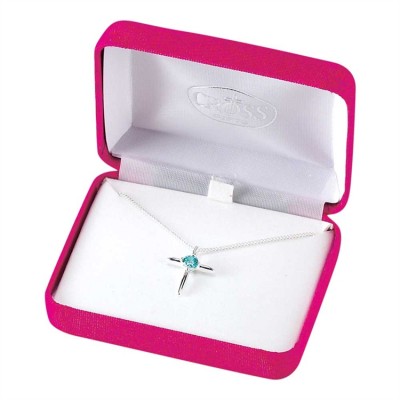 Necklace Silver Plated Mar. Birthday Cross 18 Inch Chain - 603799208437 - 73-7628P Necklace Silver Plated Mar. Birthday Cross 18 Inch Chain - 603799208437 - 73-7628P