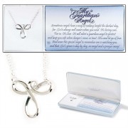 Necklace Silver Plated Mobius Angel 18 Inch
