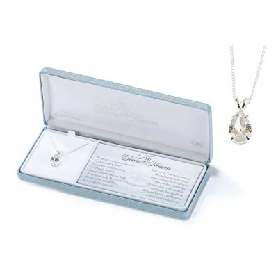 Necklace Silver Plated No Tears In Heaven Cubic Zirconia 18 Inch - 714611171737 - 73-2791P