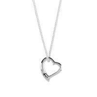 Necklace Silver Plated Peretti Heart/Cross 18" Chain