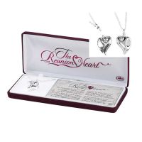 Necklace Silver Plated Reunion Heart Urn 24" Chain