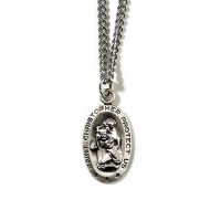 Necklace Silver Plated Small Saint Christopher Medal 18 Inch Necklace Silver Plated Small Saint Christopher Medal 18 Inch
