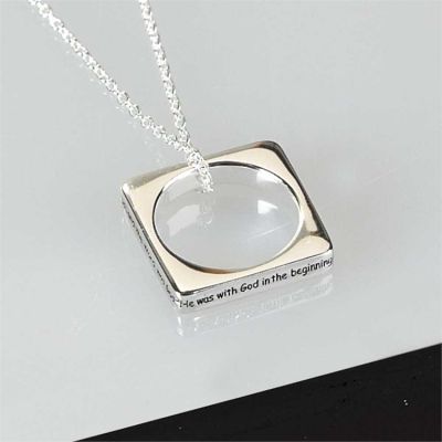 Necklace Silver Plated Square John 2:1-6 Ring 18 Inch Chain Pack of 2 - 714611158721 - 35-5242