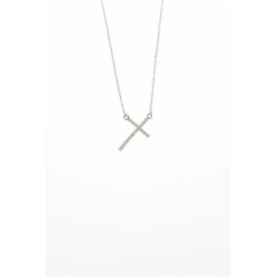 Necklace Silver Plated The Calvary Cross 18 Inch Chain - 714611177708 - 73-3027P
