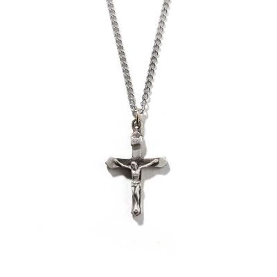 Necklace Small Pewter Flare Crucifix 18 Inch - 714611118916 - 32-5541