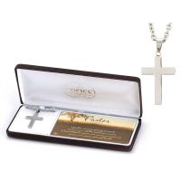 Necklace Stainless Steel Box Cross Pastor 24 Inch Chain