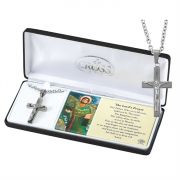 Necklace Stainless Steel Crucifix 24 Inch Chain