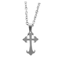 Necklace Stainless Steel Large Budd Cross 24 Inch Chain