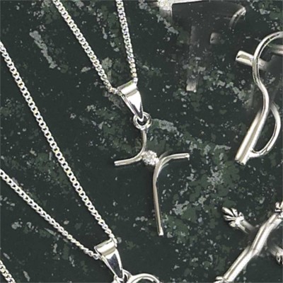 Necklace Sterling Silver Curve Cross CZ Vbale Deluxe Gift Box - 714611154341 - 73-7503 Necklace Sterling Silver Curve Cross CZ Vbale Deluxe Gift Box - 714611154341 - 73-7503