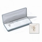 Necklace Sterling Silver Eternity Mobius Cross 18" Chain