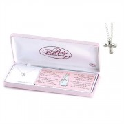 Necklace Sterling Silver Necklace Petal Cross/13 Inch cable