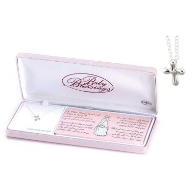 Necklace Sterling Silver Necklace Petal Cross/13 Inch cable - 714611182214 - 73-7556