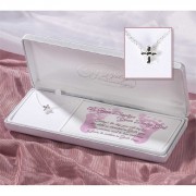 Necklace Sterling Silver Necklace Petal Cross 13 Inch cable Chain