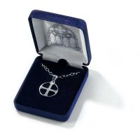 Necklace Sterling Silver Saint George's Cross 18 Inch Chain