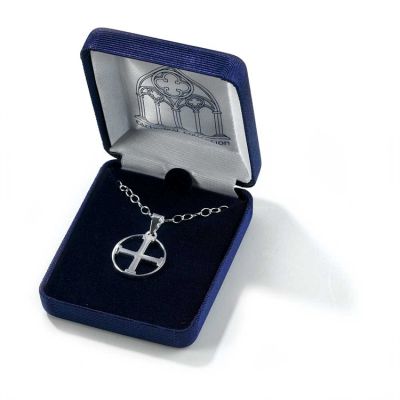 Necklace Sterling Silver Saint George s Cross 18 Inch Chain - 714611126706 - 73-9033