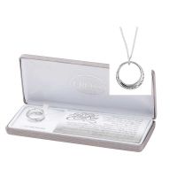 Necklace Sterling Silver Serenity Prayer Double Mobius 18" Chain
