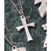 Necklace Thin Flair Cross Pewter Deluxe Box