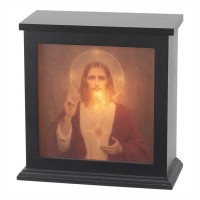 Nitelight Box MDF Black 8x8 Inch Jesus